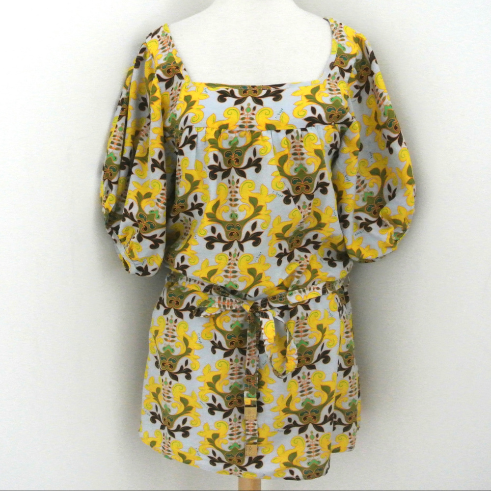 T-BAGS printed silk cotton Tunic dress